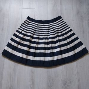 Forever 21 White and Navy Stripe Skirt